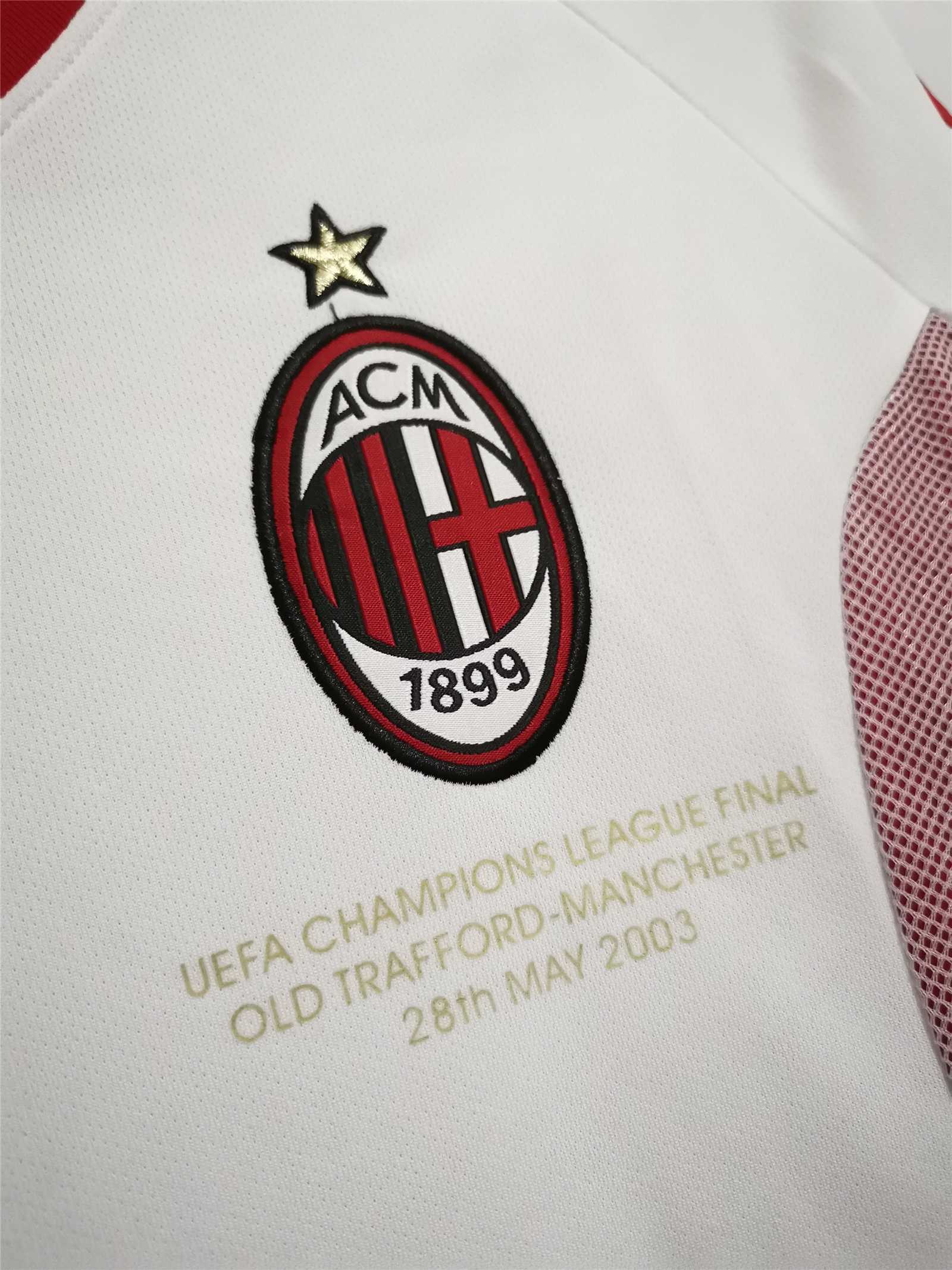SHEVCHENKO MILAN AWAY 2002/03 FINAL UCL